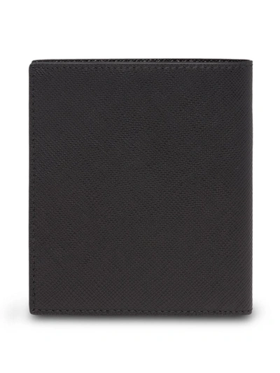 Shop Prada Saffiano Leather Wallet In Black