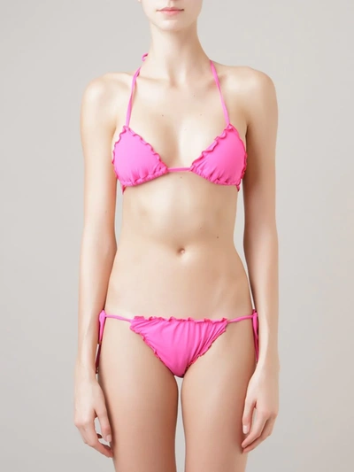 Shop Amir Slama Triangle Bikini Top In Pink