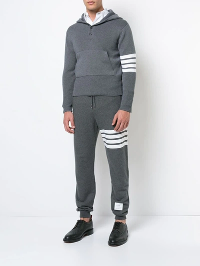 Shop Thom Browne Engineered 4-bar Jersey Sweatpant In Grey