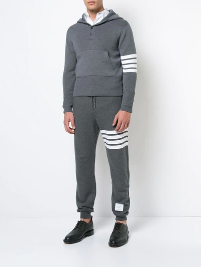 Thom Browne Engineered 4-bar Jersey Sweatpant In Grey
