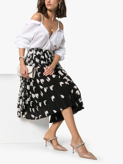 Jimmy Choo Bing 65 Patent Leather Mules In Neutrals