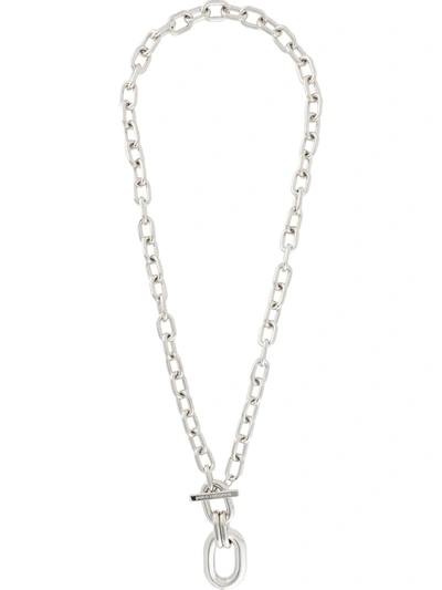 Rabanne Silver Toggle Chain Pendant Necklace In Silver