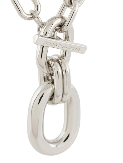 Shop Rabanne Toggle Chain Pendant Necklace In Silver