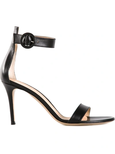 Shop Gianvito Rossi 'portofino' Sandals In Black