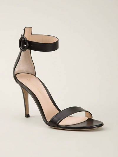 Shop Gianvito Rossi 'portofino' Sandals In Black