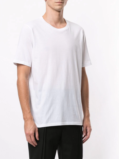 Shop Saint Laurent Crew-neck Cotton T-shirt In White