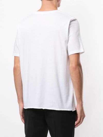 Shop Saint Laurent Crew-neck Cotton T-shirt In White
