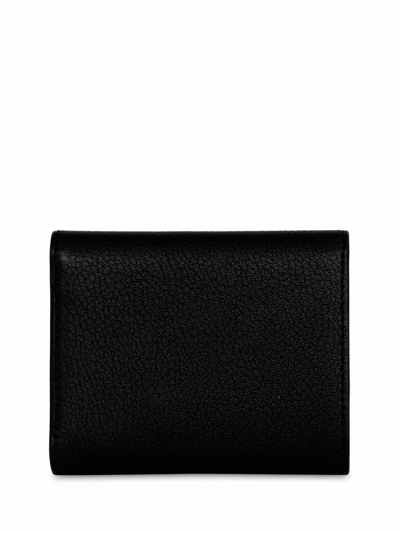 Shop Yu Mei Grace Leather Wallet In 黑色