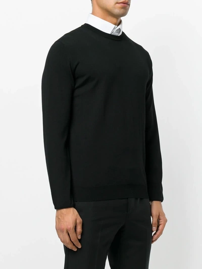 Shop Zanone Crew Neck Sweater In Black