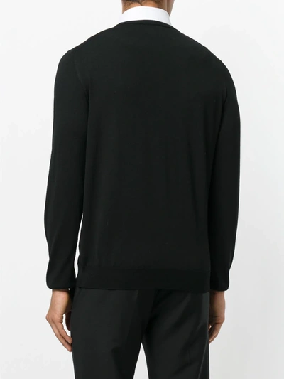 Shop Zanone Crew Neck Sweater In Black