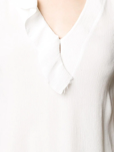 Shop Antonelli Sleeveless Crinkled Blouse In White