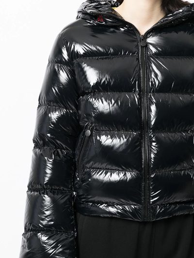 Shop Perfect Moment Polar Flare Puffer Jacket In Black