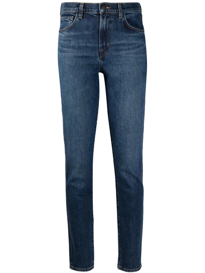 Shop J Brand High Rise Ruby Skinny Jeans In Blue