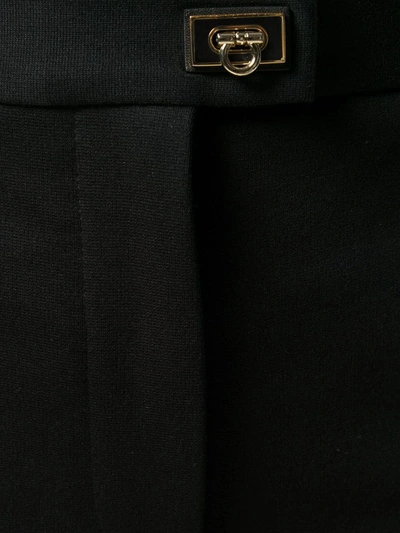 Shop Ferragamo Cropped Formal Trousers In Black