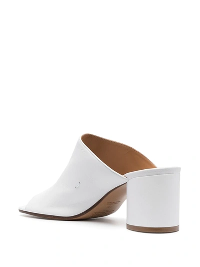 Shop Maison Margiela Tabi 70mm Leather Mules In White