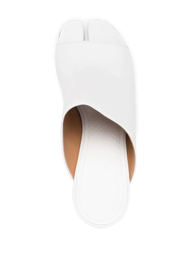 Shop Maison Margiela Tabi 70mm Leather Mules In White