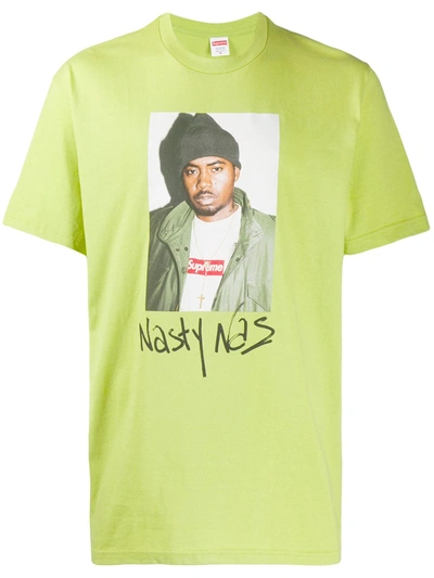 Shop Supreme Nasty Nas Photographic-print T-shirt In Green