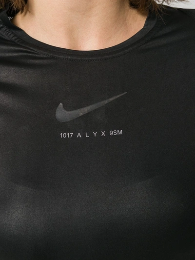 Shop Alyx X Nike Raglan-sleeves Logo Top In Black