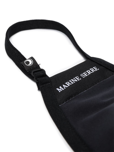 Shop Marine Serre Moon Logo-print Face Mask In Black