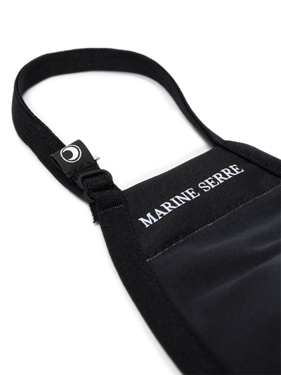 Marine Serre Moon-print Recycled-polyamide Face Covering In Black