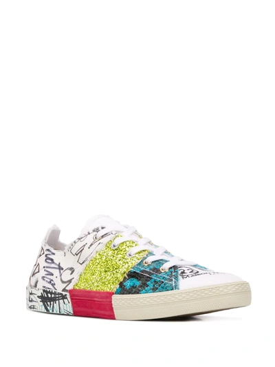 Shop Maison Margiela Graffiti Low-top Sneakers In White