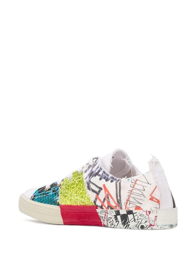 Shop Maison Margiela Graffiti Low-top Sneakers In White