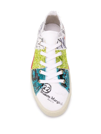 Shop Maison Margiela Graffiti Low-top Sneakers In White