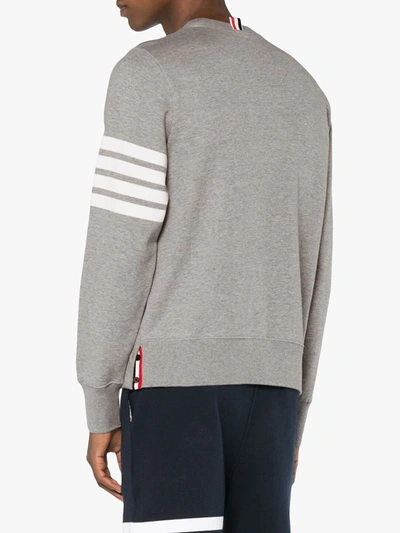 Shop Thom Browne Engineered 4-bar Jersey Sweatshirt In Grey