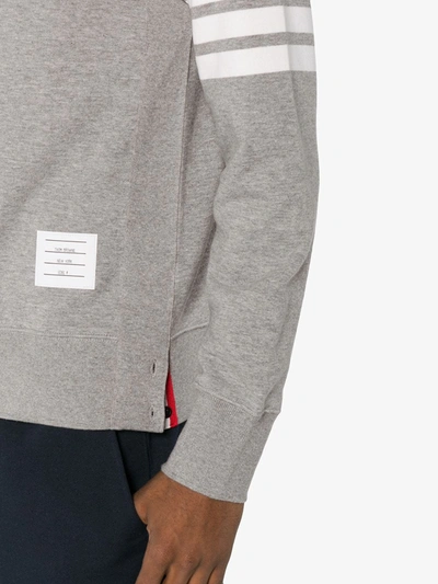 Shop Thom Browne Engineered 4-bar Jersey Sweatshirt In Grey