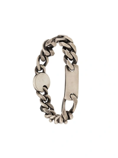 Shop Werkstatt:münchen Small Plaque Bracelet In Silver
