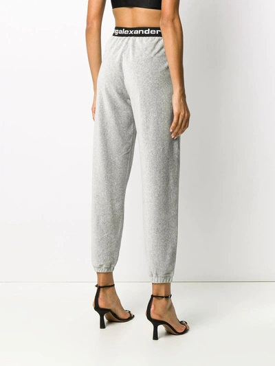 Shop Alexander Wang T Logo-tape Track Pants In Grey