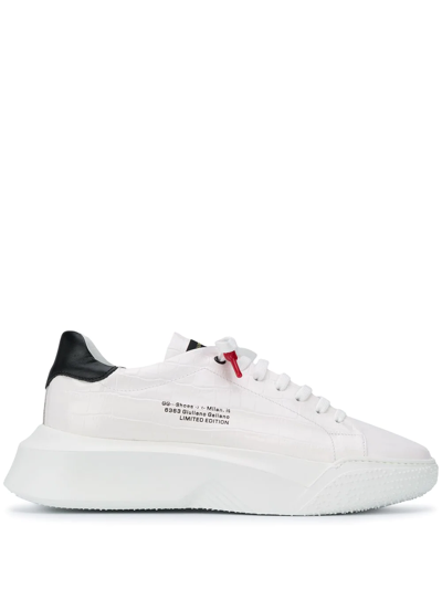 Shop Giuliano Galiano Nemesis Lace-up Sneakers In White