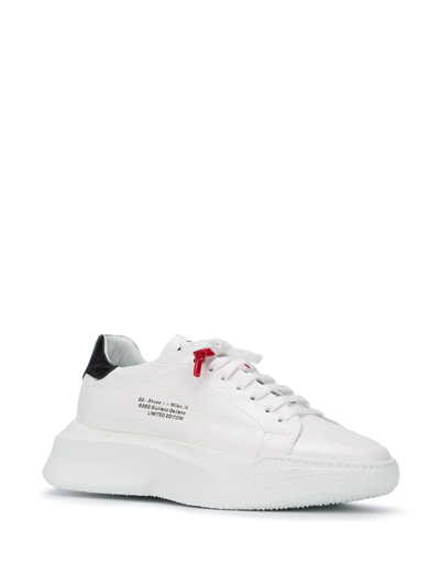 Shop Giuliano Galiano Nemesis Lace-up Sneakers In White