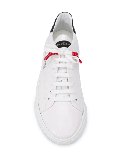 Shop Giuliano Galiano Nemesis Lace-up Sneakers In White