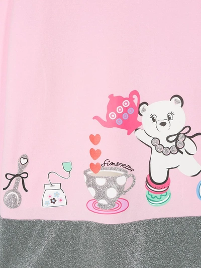 Simonetta Glitter Hem Sweatshirt Dress In 503 Pink