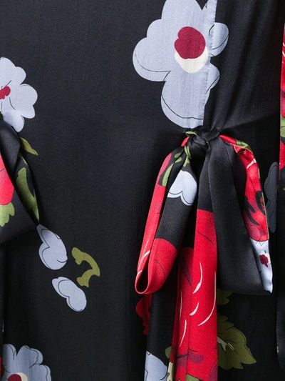 Shop Simone Rocha Bow Ribbon Floral Dress In Black