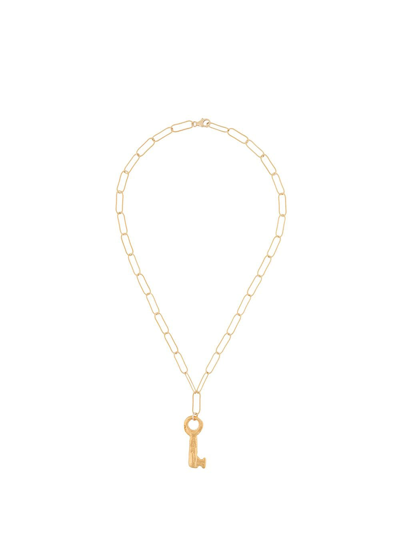 Shop Alighieri The Silent Answer Necklace In Gold