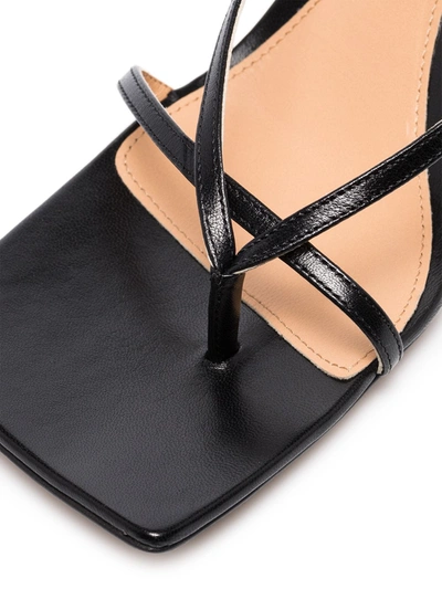 Shop Bottega Veneta 95mm Leather Sandals In Black