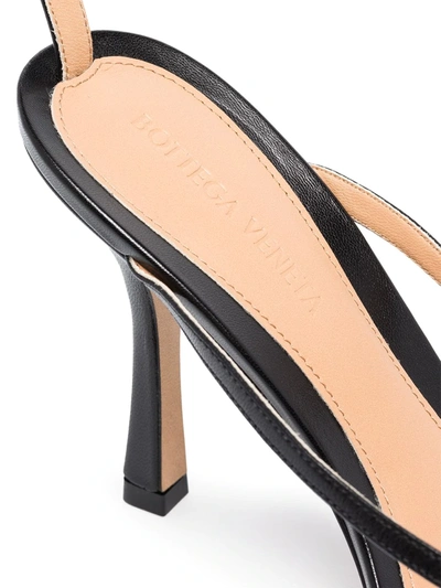 Shop Bottega Veneta 95mm Leather Sandals In Black