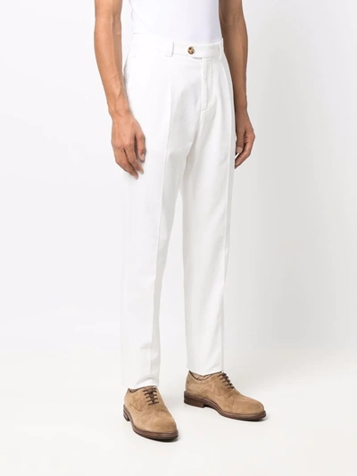 Shop Brunello Cucinelli Straight-leg Chino Trousers In White