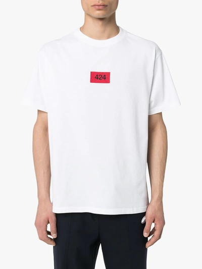 Shop 424 Logo Print T-shirt In White