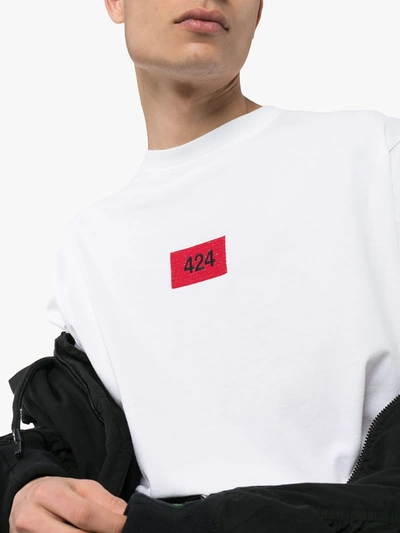 Shop 424 Logo Print T-shirt In White