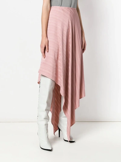 Shop Sid Neigum Textured Asymmetric Skirt In Pink