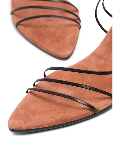 Reike Nen Black 5 Strings Pointed Sandals In Black