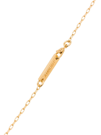 Shop Ambush Gold-plated Flame Logo Necklace
