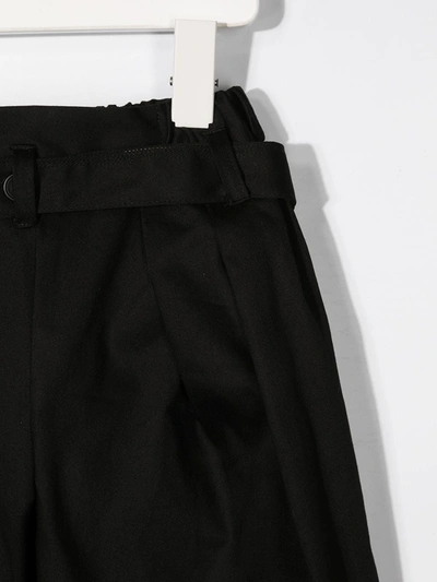 Shop Anja Schwerbrock Belted Straight Trousers In Black