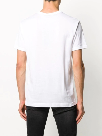 Shop Dolce & Gabbana Embroidered Cotton T-shirt In White