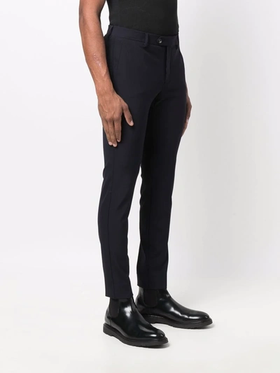 Shop Dell'oglio Mid-rise Tailored Trousers In 蓝色