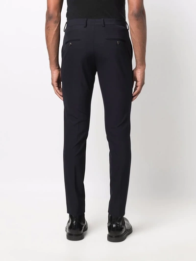 Shop Dell'oglio Mid-rise Tailored Trousers In 蓝色