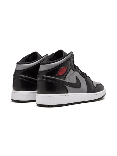 Jordan Air  1 Mid Lace-up Sneakers In Black